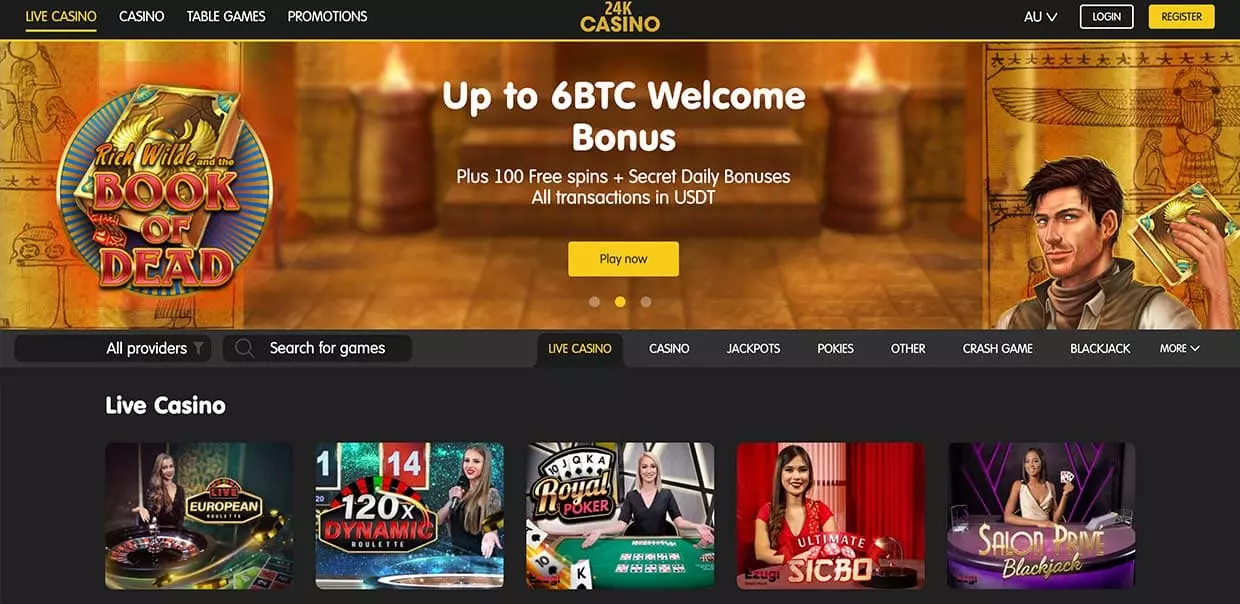 24kCasino - live games for AU - live games for AU