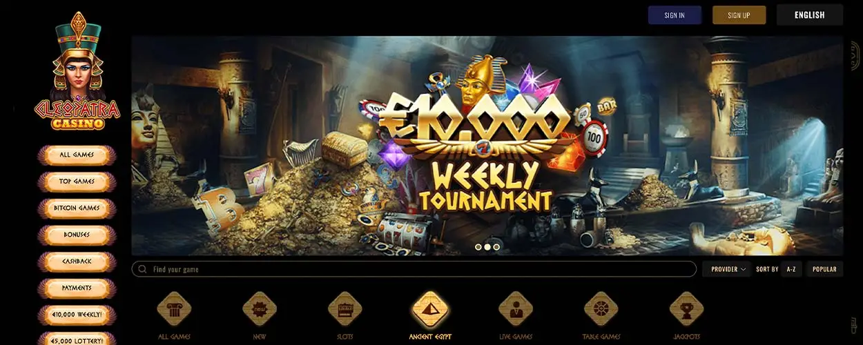 Cleopatra Casino - australian casino online