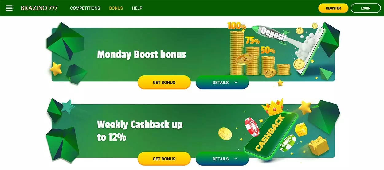 Brazino777 bonuses for Aussies