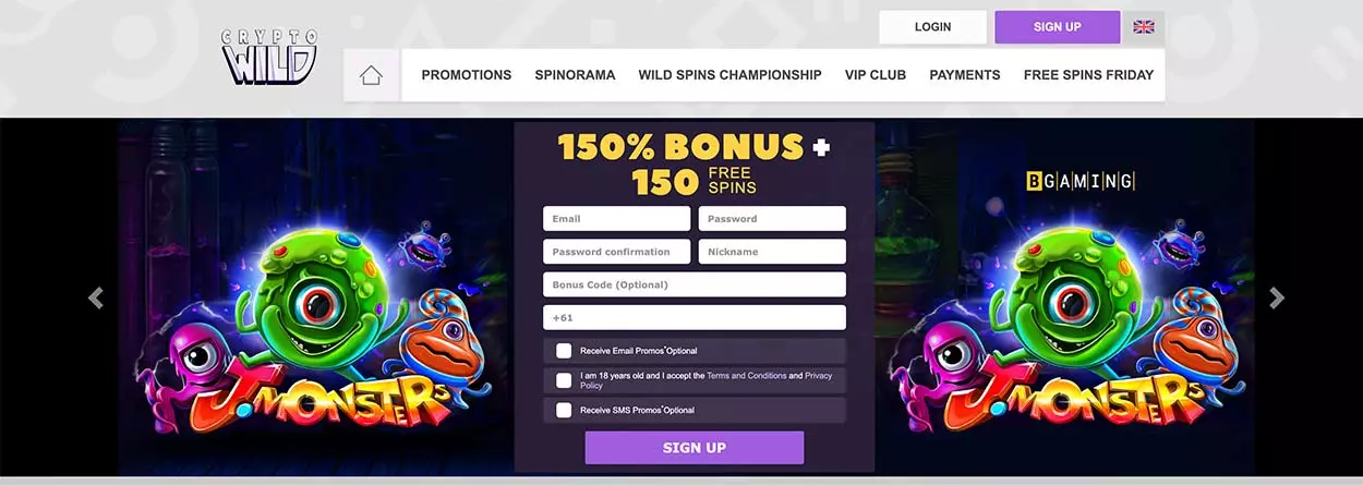 Online casino Cryptowild in Australia